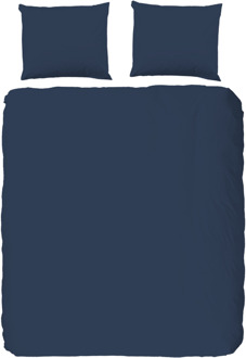 Dekbedovertrek Uni 200x200/220 Cm Donkerblauw