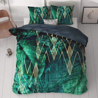 Dekbedovertrek Valesca - Tweepersoons (200x200 Cm) - Groen Microvezel - Patroon - Manilla - Dekbed-Discounter.nl