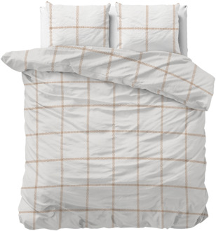 Dekbedovertrek - Vasco - Lits-Jumeaux (240x220 Cm) - Wit Microvezel - - Sleeptime Classy - Dekbed-Discounter.nl