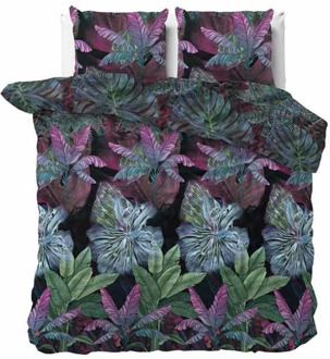 Dekbedovertrek Velvet Elora - Lits-Jumeaux (240x220 Cm) - Meerkleurig Microvezel - Natuur & Bloemen - Manilla - Dekbed-Discounter.nl - 240 x 200/220 cm