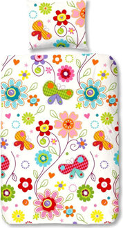 dekbedovertrek Vlinder Bloem - 140x200/220 cm