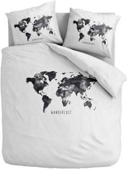 Dekbedovertrek Wanderlust - Tweepersoons (200x200 Cm) - Meerkleurig Microvezel - - Fresh And Co - Dekbed-Discounter.nl