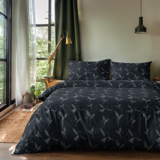 Dekbedovertrek White Birds - Eenpersoons (140x200 Cm) - Blauw Microvezel - Natuur - Zydante - Dekbed-Discounter.nl - 140 x 200/220 cm