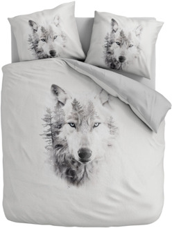 Dekbedovertrek Wolf Dream - Lits-Jumeaux (240x220 Cm) - Meerkleurig Microvezel - - Fresh And Co - Dekbed-Discounter.nl - 240 x 200/220 cm