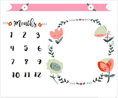 Deken Groeit Maandelijkse Milestone Props Achtergrond Baby Baby Fotografie Herinneringen