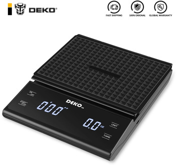 DEKO Electronic Coffee Scale Digital Balance Weighting Instrument With Timer LED Display Kitchen Equipment Measuring Tools