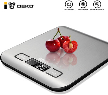 DEKO Portable Electronic Digital Kitchen Scale With Timer High Precision LED Display Household Weight Balance Measuring Tools