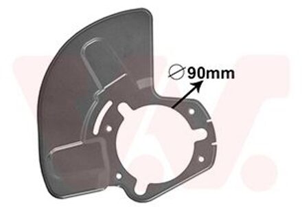 Dekplaat, remschijf 3745374