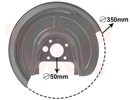 Dekplaat, remschijf 5892374