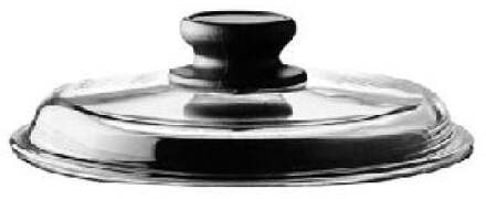 Deksel glas met knop - Ø240mm Transparant