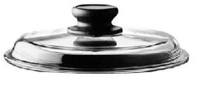 Deksel glas met knop - Ø280mm Transparant