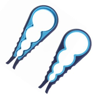 Deksel Jar Opener 4 In 1 Handy Screw Cap Jar Openers Multifunctionele Kan Flesopener Deksel Grip Wrench Fles keuken Gadgets diep blauw