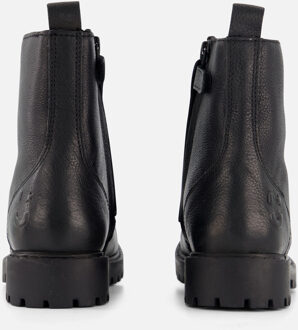 Delaney Meisjes Veterboots - Zwart lak - Maat 28