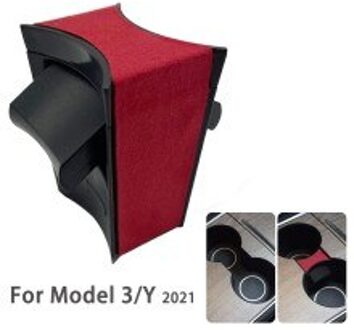 Delen Water Bekerhouder Rode Stijlvolle Tool 1 Pcs Voor Tesla Model 3 Model Y Mooie