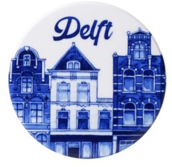 delfts blauw magneet - delft rond