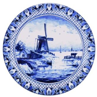 delfts blauw pannenonderzetter molen - delfts blauw- 18 cm