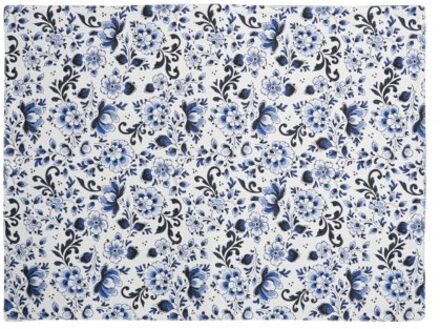 delfts blauw placemat bloemen wit