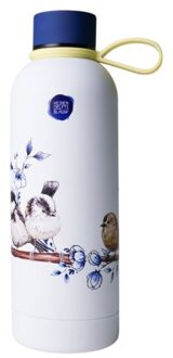 delfts blauw waterfles bosvogels - geïsoleerd - rvs