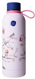 delfts blauw waterfles bosvogels roze