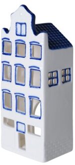 delfts blauw waxinelichthouder huisje - halsgevel