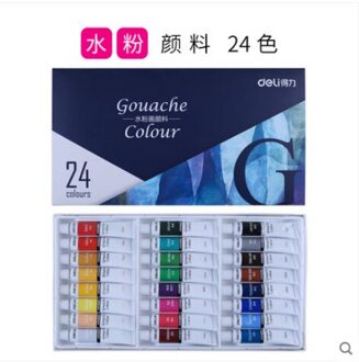 Deli 12/18/24 Kleur 12Ml Gouache Pigment Pak Voor Kinderen Schilderen Is Niet Giftig En Wasbaar artiest Student Art Supplies