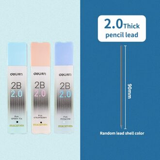 Deli 2.0 Dikke Kern Automatische Potlood Leerlingen 2b Druk De Potlood Vervangen Hb Potlood Kern Zonder Slijpen Test pen 2B refill 3