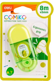 Deli Draagbare Correctie Tape Kawaii Wit Out Corrector Relatiegeschenk Briefpapier Studentenprijs School Office Supply EH350 8m groen