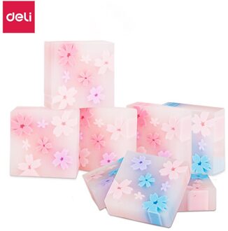 Deli Gum Lente Kawaii Briefpapier Rubber Gum Student Prijzen Effen Kleur Zachte Gum Kantoor En Schoolbenodigdheden plein 8stk