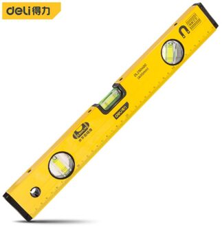 Deli Horizontale Liniaal Aluminium Multi-Angle Horizontale Meten Heerser Niveau Instrument Hoge Intensiteit Magnetische DL291000 400MM