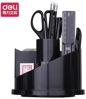 Deli Kantoorbenodigdheden Roterende Bureau Opbergdoos 17 Delige Set Kantoor Desktop Organizer Briefpapier Accessoires