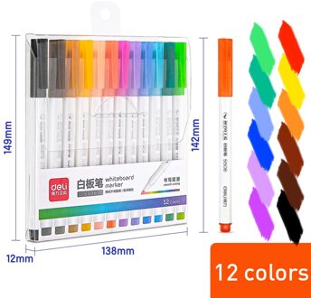 Deli Kleur Whiteboard Marker Uitwisbare Kind Water Graffiti Schilderen Onderwijs Schoolbord Schetsblok Schrijven Dunne Head Marker Pen