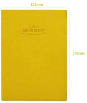 Deli Lederen Boek Kleurrijke Rand 56K 112 Pagina 'S Jeugd Serie Creatieve Notebook Mode Notepad Reizen Student Dagboek Dagelijks Memo geel