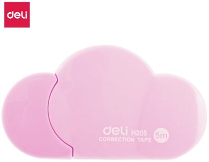 Deli Mini Kawaii Cartoon Fancy Kleur Cloud Vorm Correctie Tape Creatieve Materiaal Voor Kinderen School Aanbod EH20501 Roze