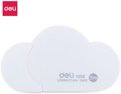 Deli Mini Kawaii Cartoon Fancy Kleur Cloud Vorm Correctie Tape Creatieve Materiaal Voor Kinderen School Aanbod EH20501 wit