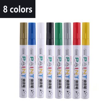 Deli Permanente Marker Witte Verf Marker Pennen Diverse Kleuren Markers Briefpapier School & Kantoorbenodigdheden Cd Hout Rock Band Mark 8 kleuren