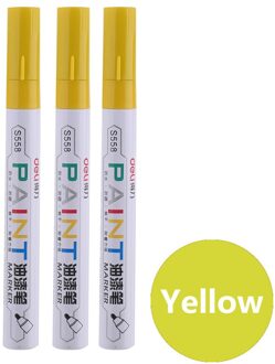 Deli Permanente Marker Witte Verf Marker Pennen Diverse Kleuren Markers Briefpapier School & Kantoorbenodigdheden Cd Hout Rock Band Mark geel