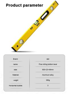 Deli Precisie Frezen Bodem Hoge Precisie Magnetische Multi-Hoek Niveau Aluminiumlegering Niveau 300 400 500 600 800 1000mm 600mm