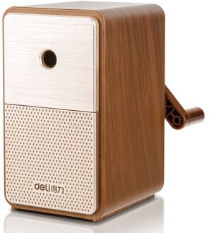 Deli Puntenslijper Klassieke Model Voor Verschillende Tip Maten Langdurige Blade School Briefpapier Hand Crank Slijpers bruin