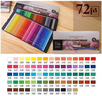 Deli Vette Kleurpotlood Set 24/36/48/72 Kleuren Olieverf Tekening Art Supplies Voor Schrijven Tekening Lapis de Cor Art Supplies