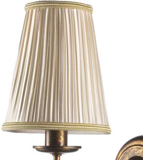 Delia wandlamp, bronskleurig, 1-lamp, breedte 15 cm brons, beige