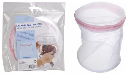Delicaat wasgoed en lingerie waszakje - wit - 16 x 20 cm - beschermen kwetsbaar textiel
