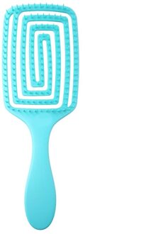 Delicate Hollow Vrouwen Haar Borstel Hoofdhuid Massage Kam Salon Rubber Anti-Slip Handvat Styling Haarborstel Gezondheidszorg Massage Producten groen