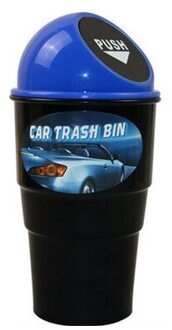 Delicate Praktische Auto Vuilnis Opslag Kan Voertuig Trash Dust Houder Bin Universele Auto Styling Interieur Accessoires Blauw