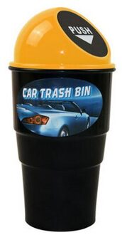 Delicate Praktische Auto Vuilnis Opslag Kan Voertuig Trash Dust Houder Bin Universele Auto Styling Interieur Accessoires geel