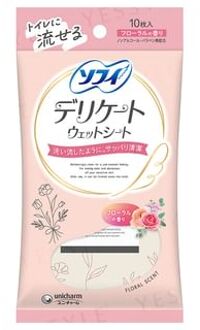 Delicate Wet Wipes Floral Scent 10 pcs