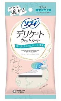 Delicate Wet Wipes Soap Scent 10 pcs