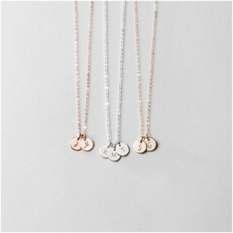 Delicated Custom Initial Necklace for Moms Personalized Name Necklace Mother's Necklace Gift Custom Dainty Mom Jewelry 9mm Disc