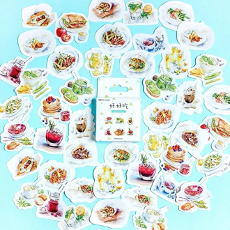 Delicious Yummy Food Decorative Stickers set Adhesive Stickers DIY Decoration Craft Scrapbooking Stickers Gift Statione