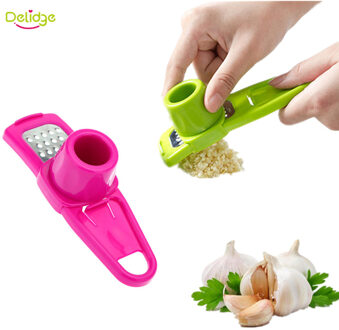 Delidge 1 pc Candy Kleur Knoflookpers Multi-functionele Slijpen Knoflook Mini Gember Slijpen Rasp Schaafmachine Slicer Cutter