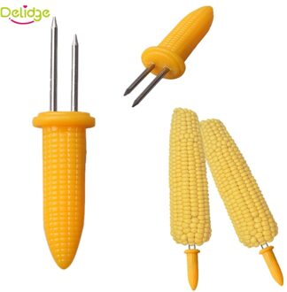 Delidge 6 stks/set BBQ Maïs Houders Vork Multifunctionele Rvs Barbecue Corn Gereedschap Party Keuken Barbecue Benodigdheden